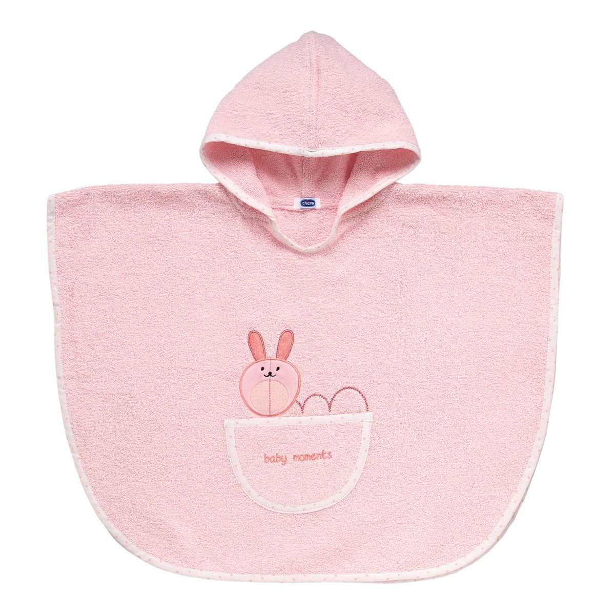 Poncho Funny Rabbit (12m+) (Pink)-Pink